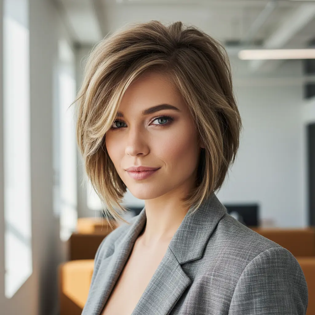High Stacked Bob with Layers