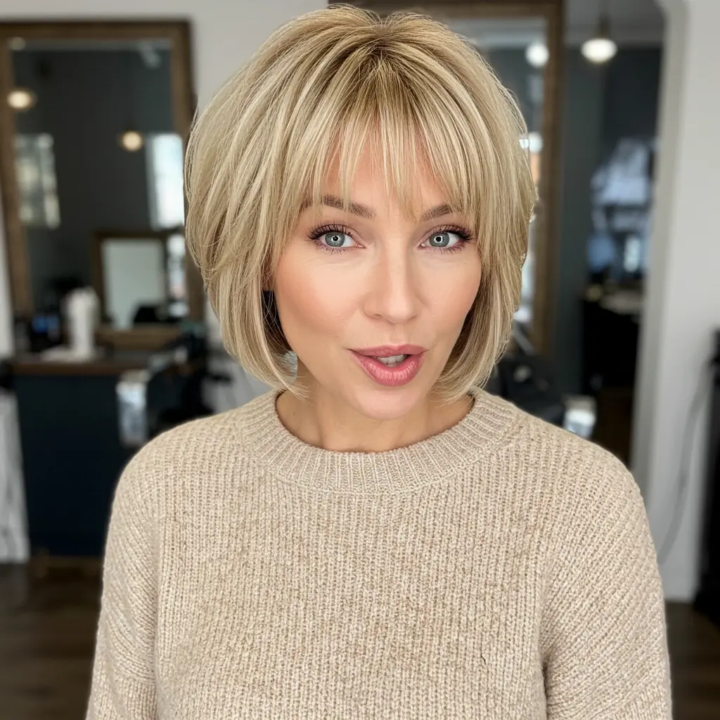 Short Bob with Bangs for Fine Hair