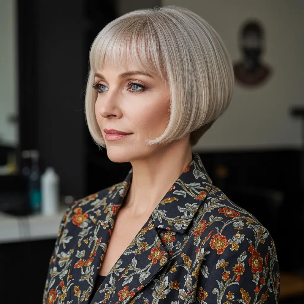 Very Short Wedge Bob Cut with Bangs