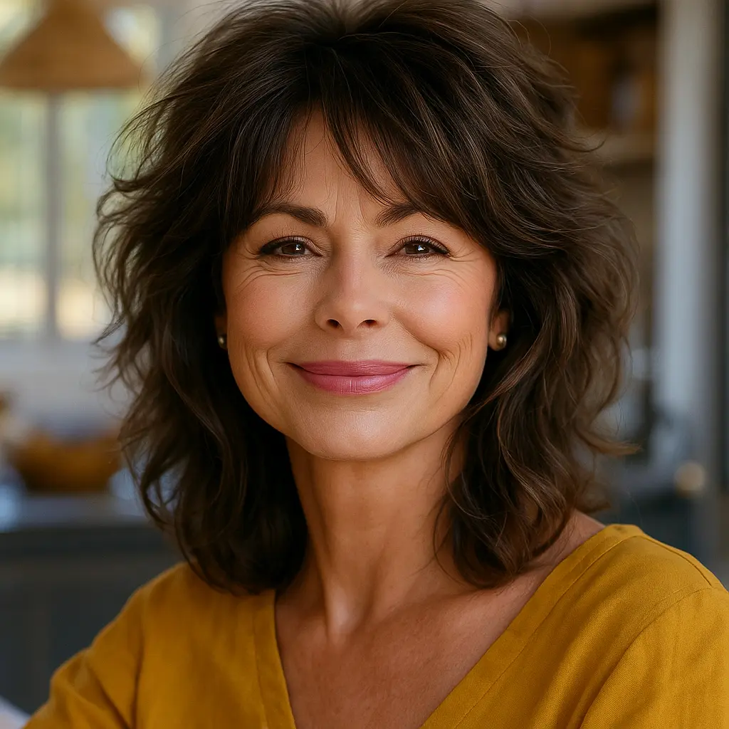 Texture boost with a choppy shaggy bob for fine hair