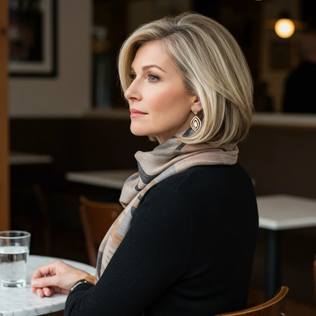 Chin-Length Bob with Face-Framing Layers