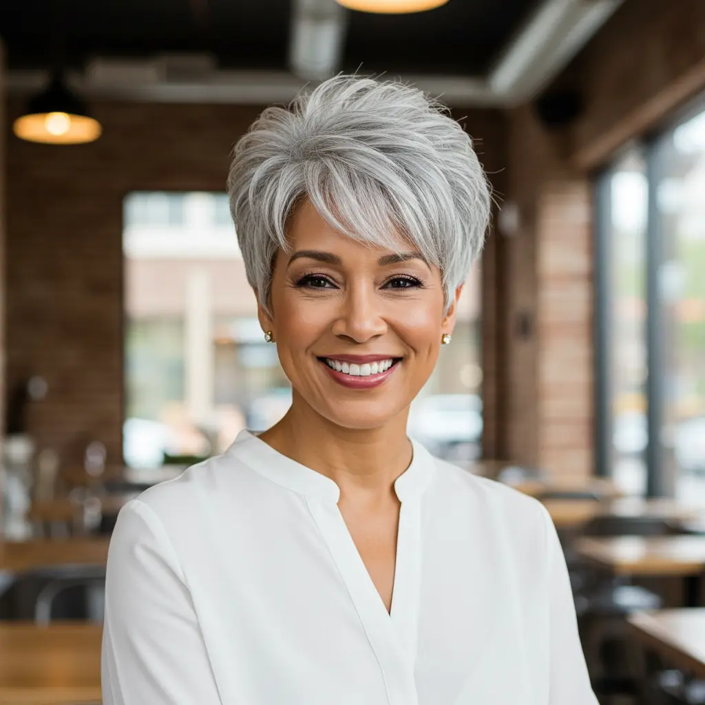 Voluminous Pixie Bob for Fine Hair