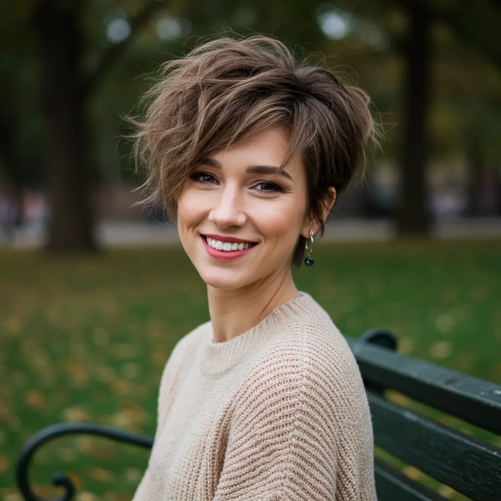 Messy Pixie Haircut with Tousled Layers