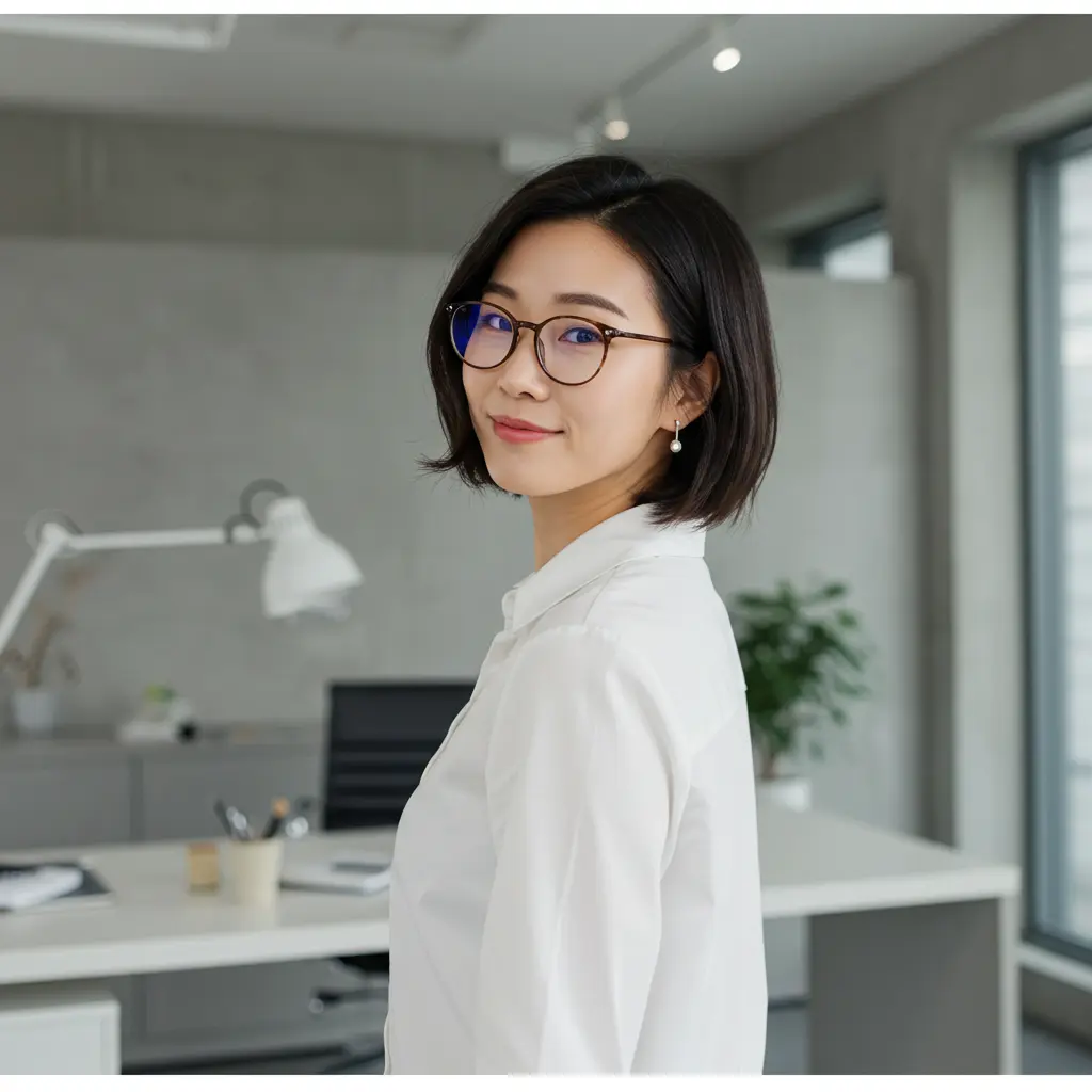 Sophisticated Shoulder-Length Angled Bob