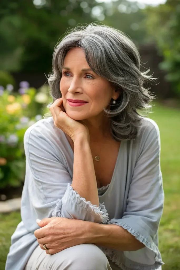 Gray Feathered Layers