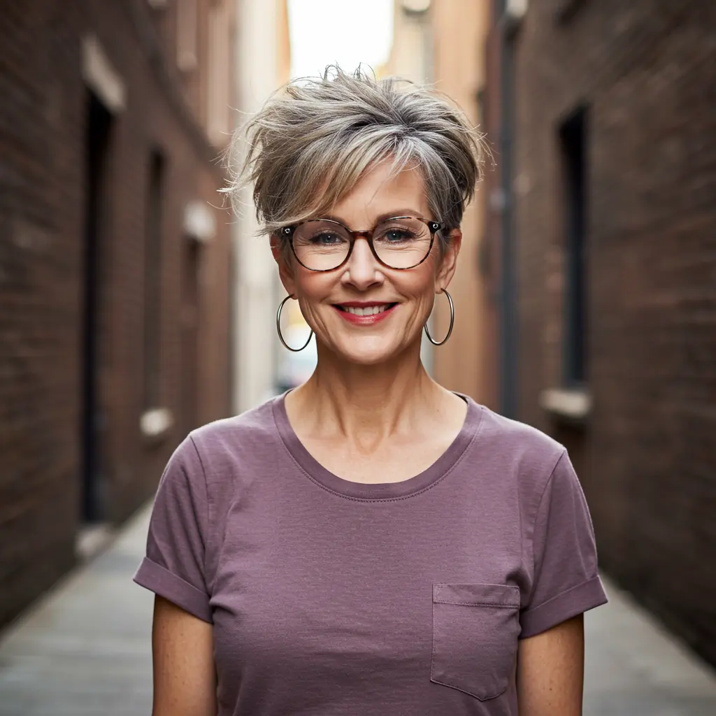 Retro 90s Pixie Cut with Tousled Texture