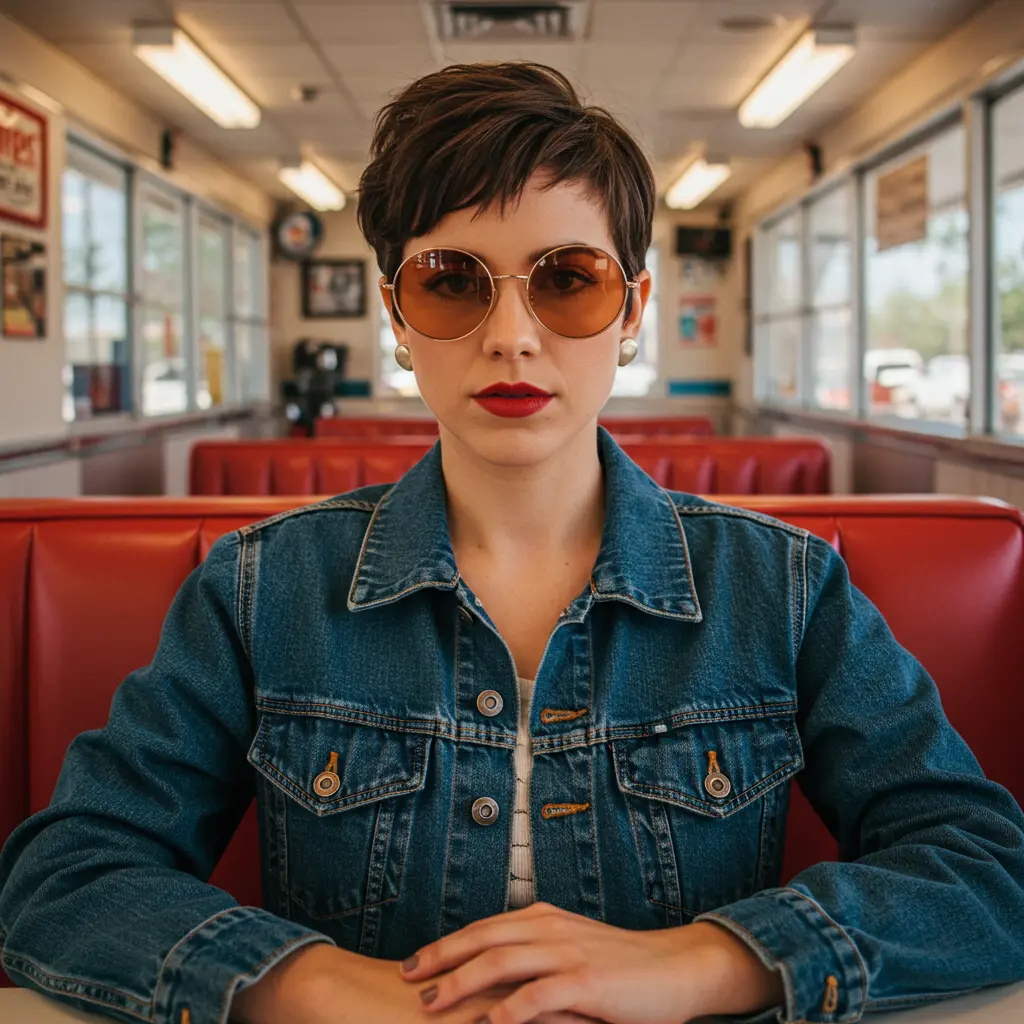 90s Pixie Cut with Soft Bangs