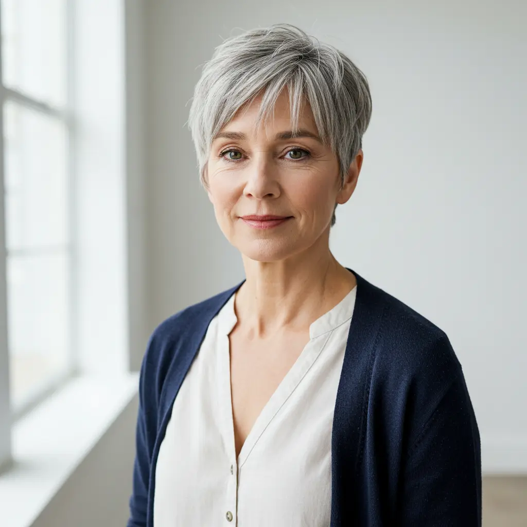 Short Hair with Micro Bangs