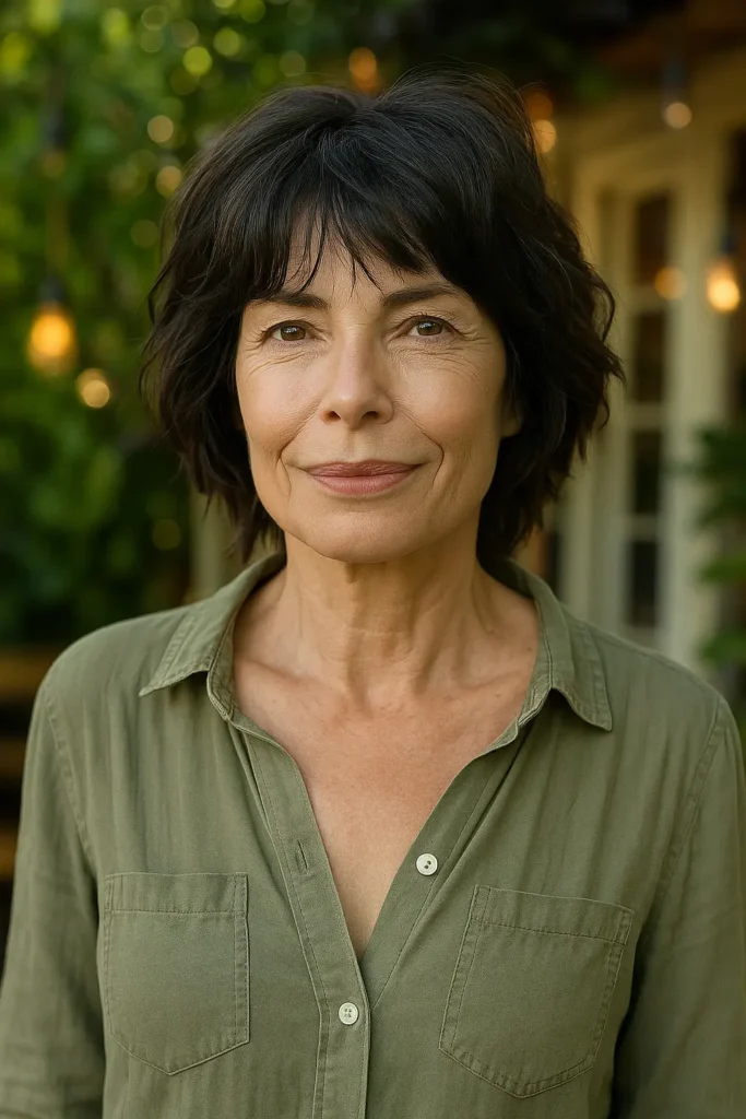 Short Shaggy Bob with Wispy Bangs