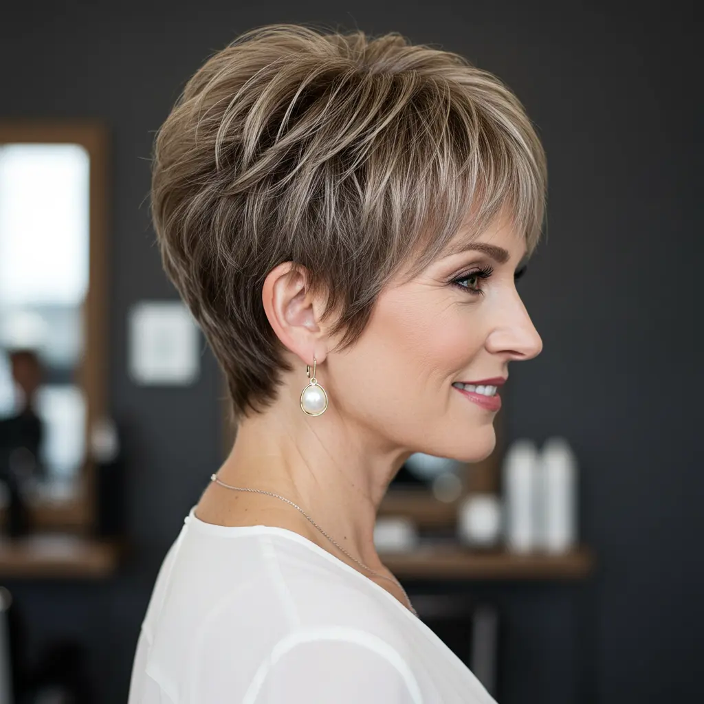 Round Face Flattering Short Shag Cut