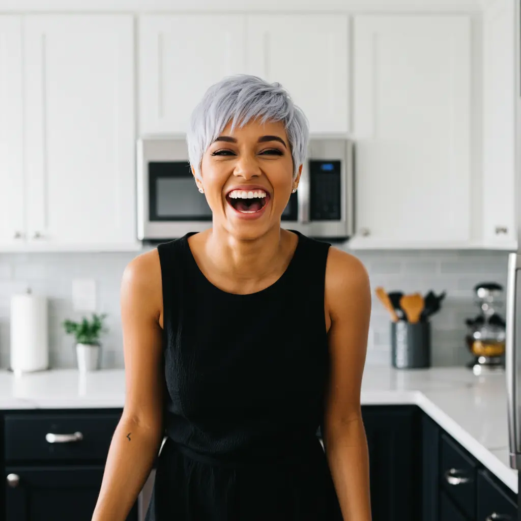 Platinum Choppy Pixie Bowl Cut