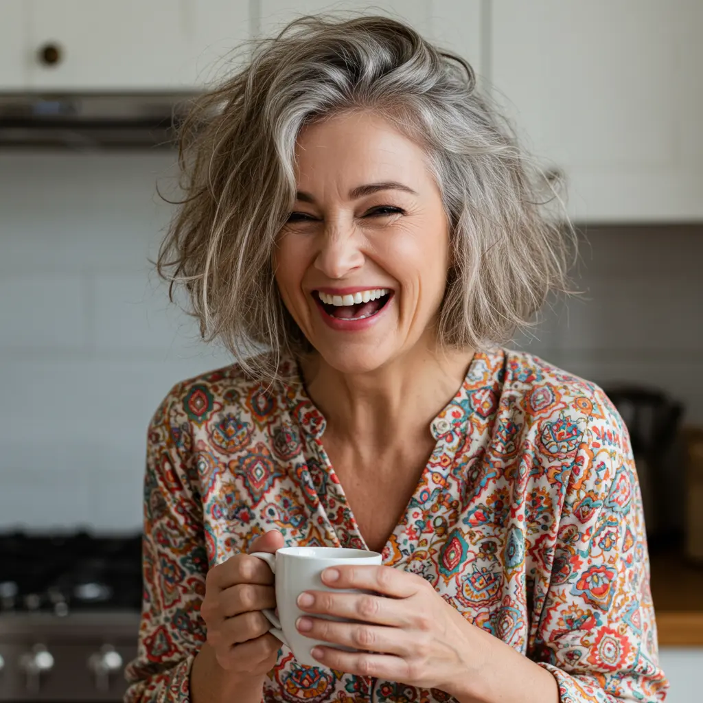 Messy Shaggy Short Hair with Bob Shape