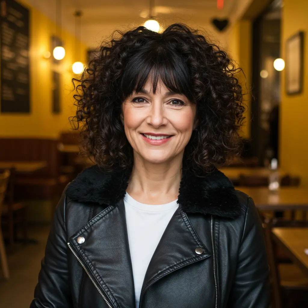 Shoulder-Length Bob with Piece-y Bangs