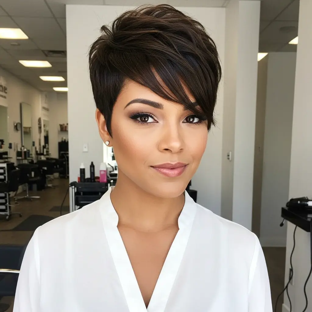 Short Choppy Pixie with Tapered Edges