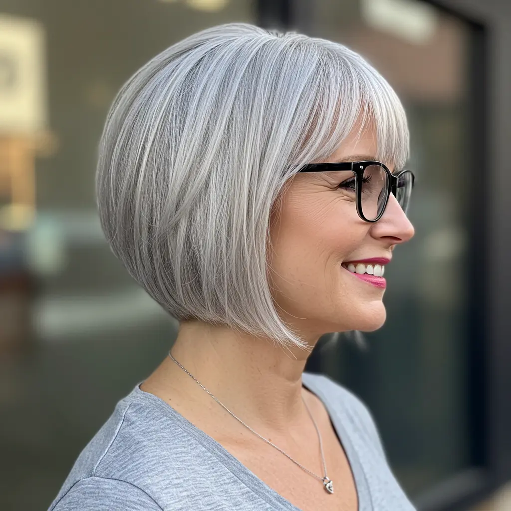 Trendy Rounded Bob Short Cut