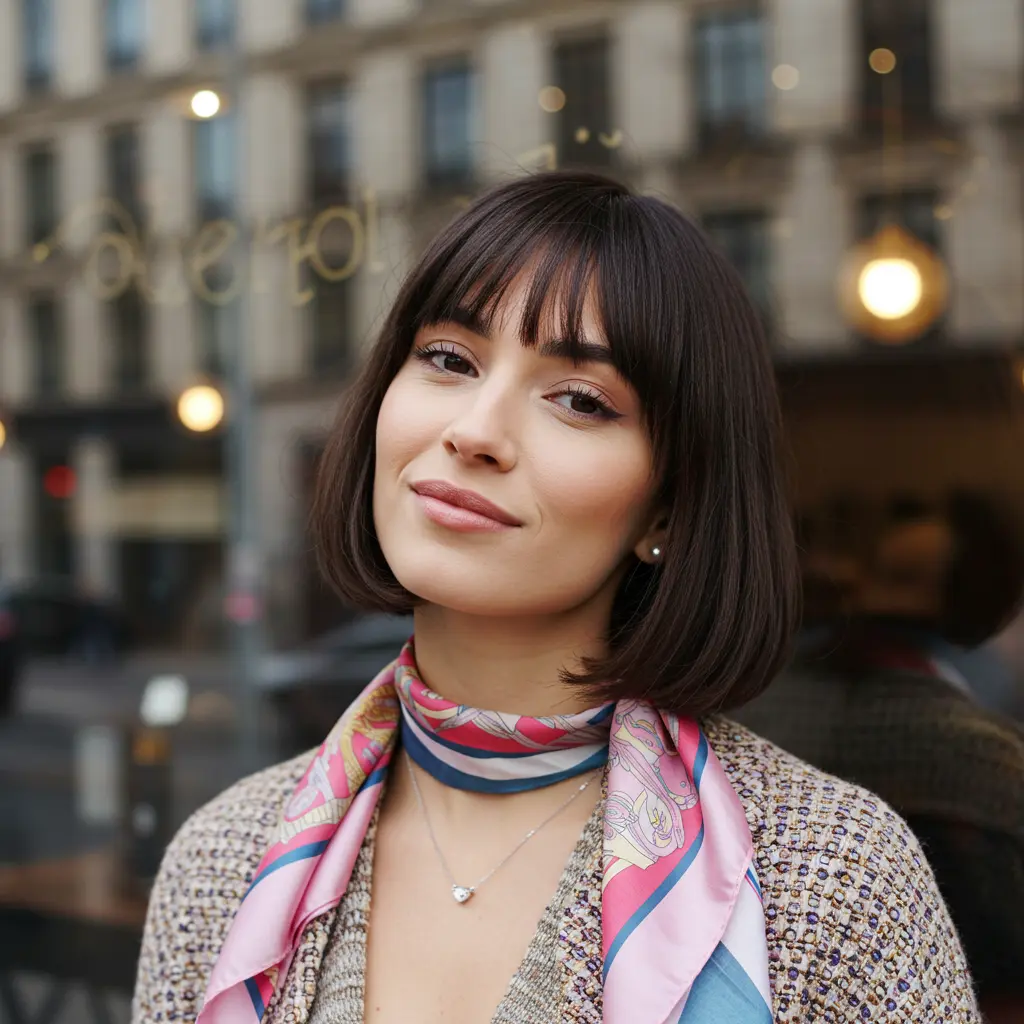 Face-Framing Bob Cut with Bangs
