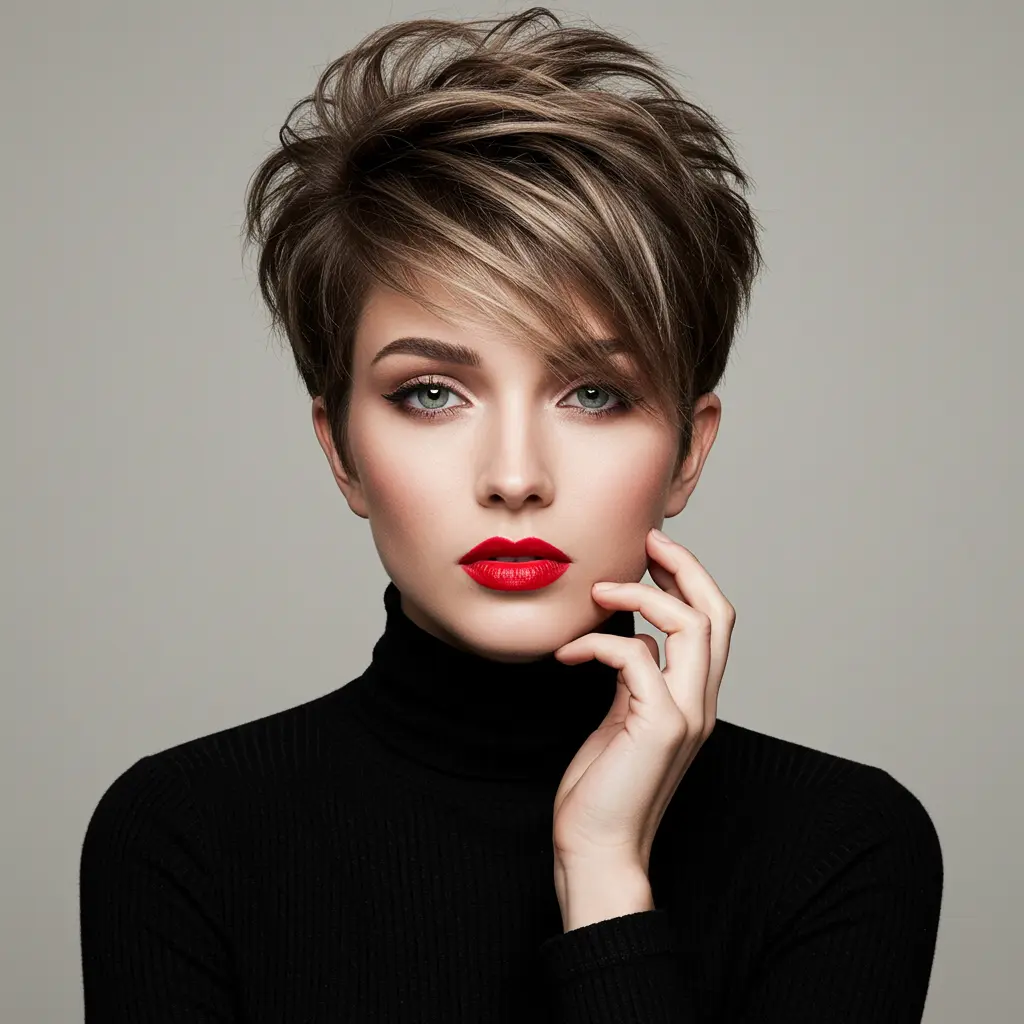 Choppy Pixie Haircut with Textured Lift