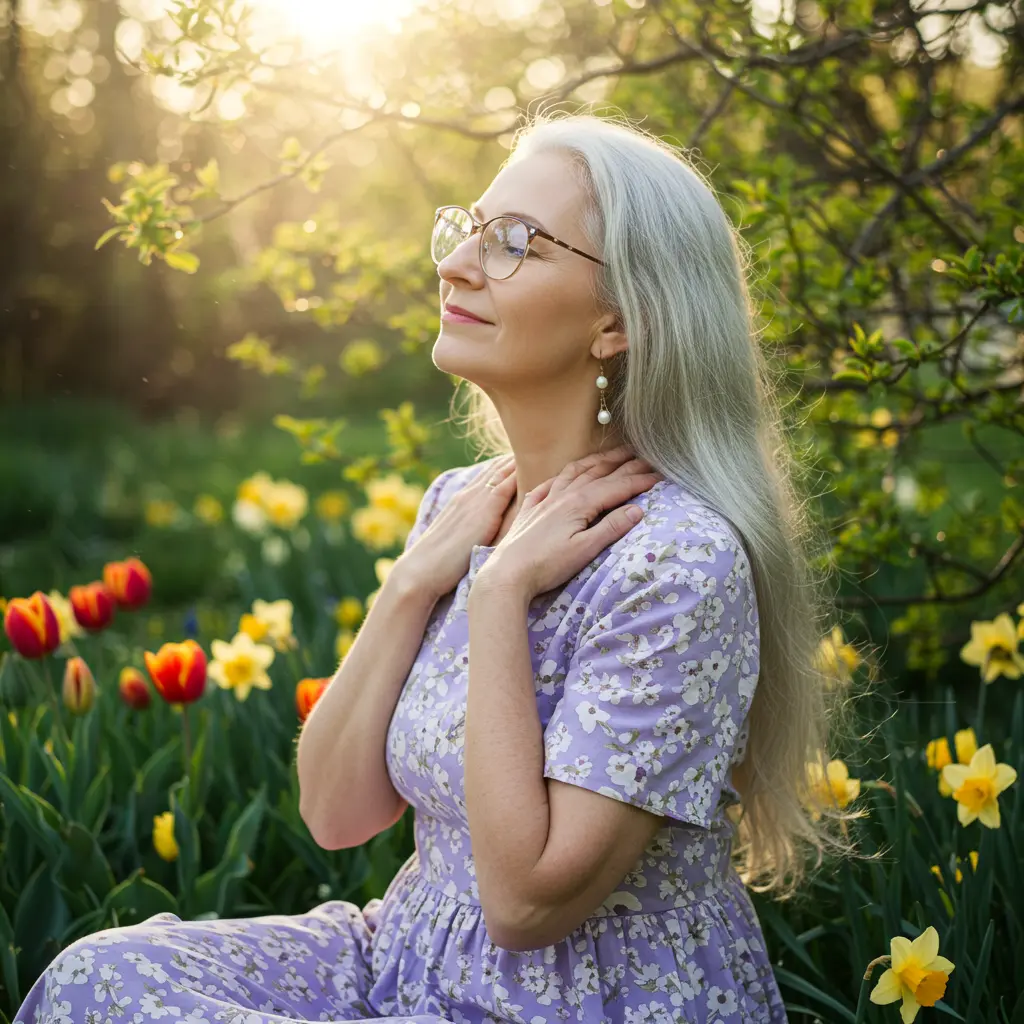 Long Silver Hairstyle