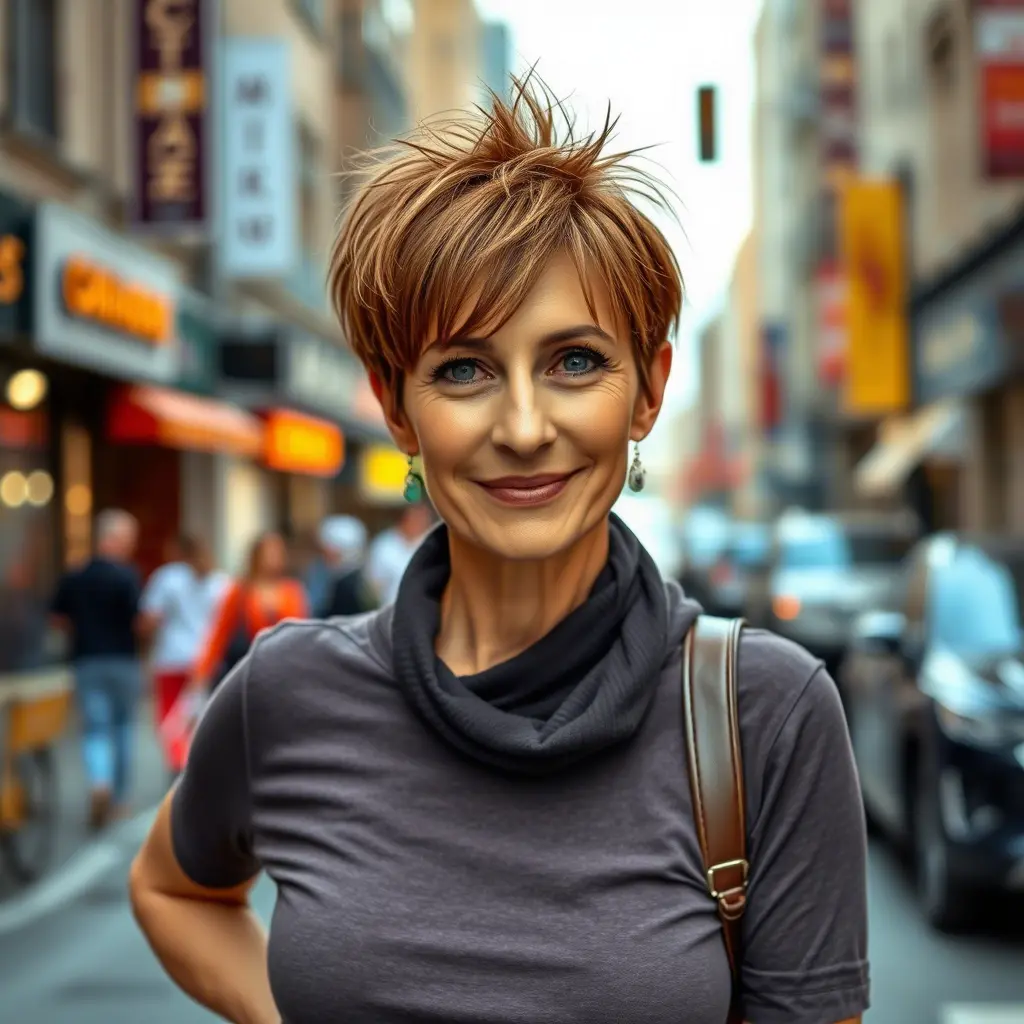 Spiky Cropped Cut with Bangs