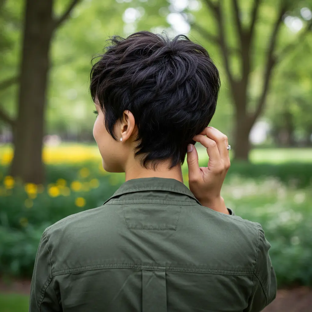 Short-Length Tapered Feathered Bob