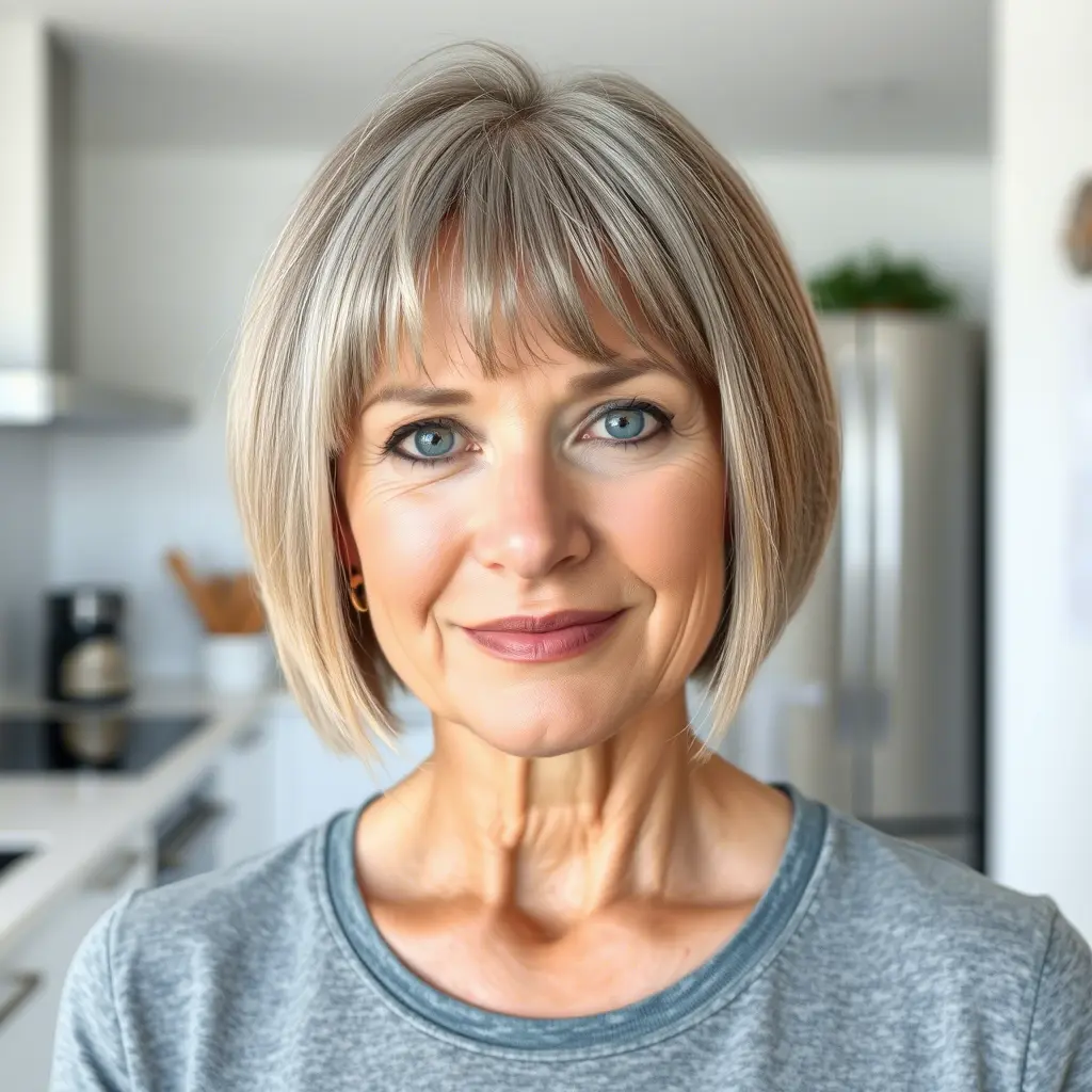 Front Layer Cut on Straight Hair