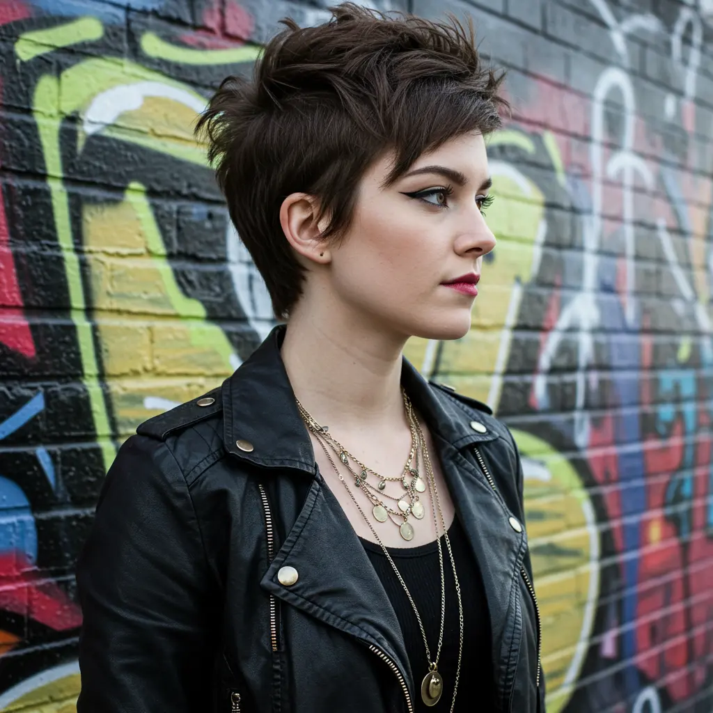 Choppy Pixie with Piecey Top Layers