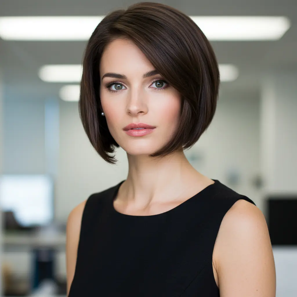 Very Short Angled Bob