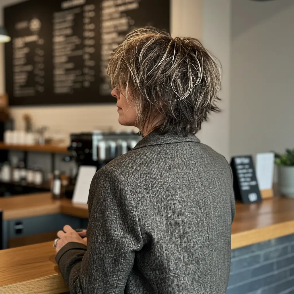 Short Shaggy Haircut with Choppy Layers