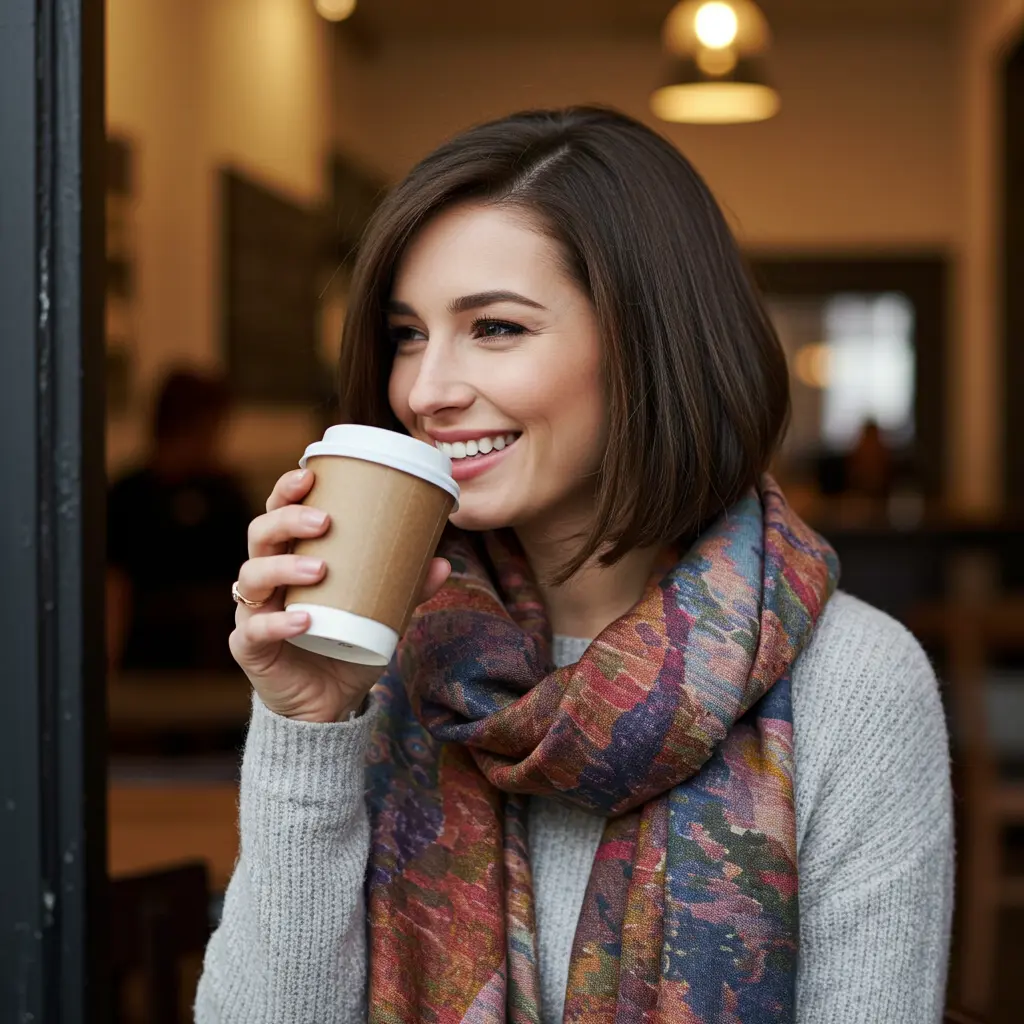 Angled Lob with Layers for Round Faces