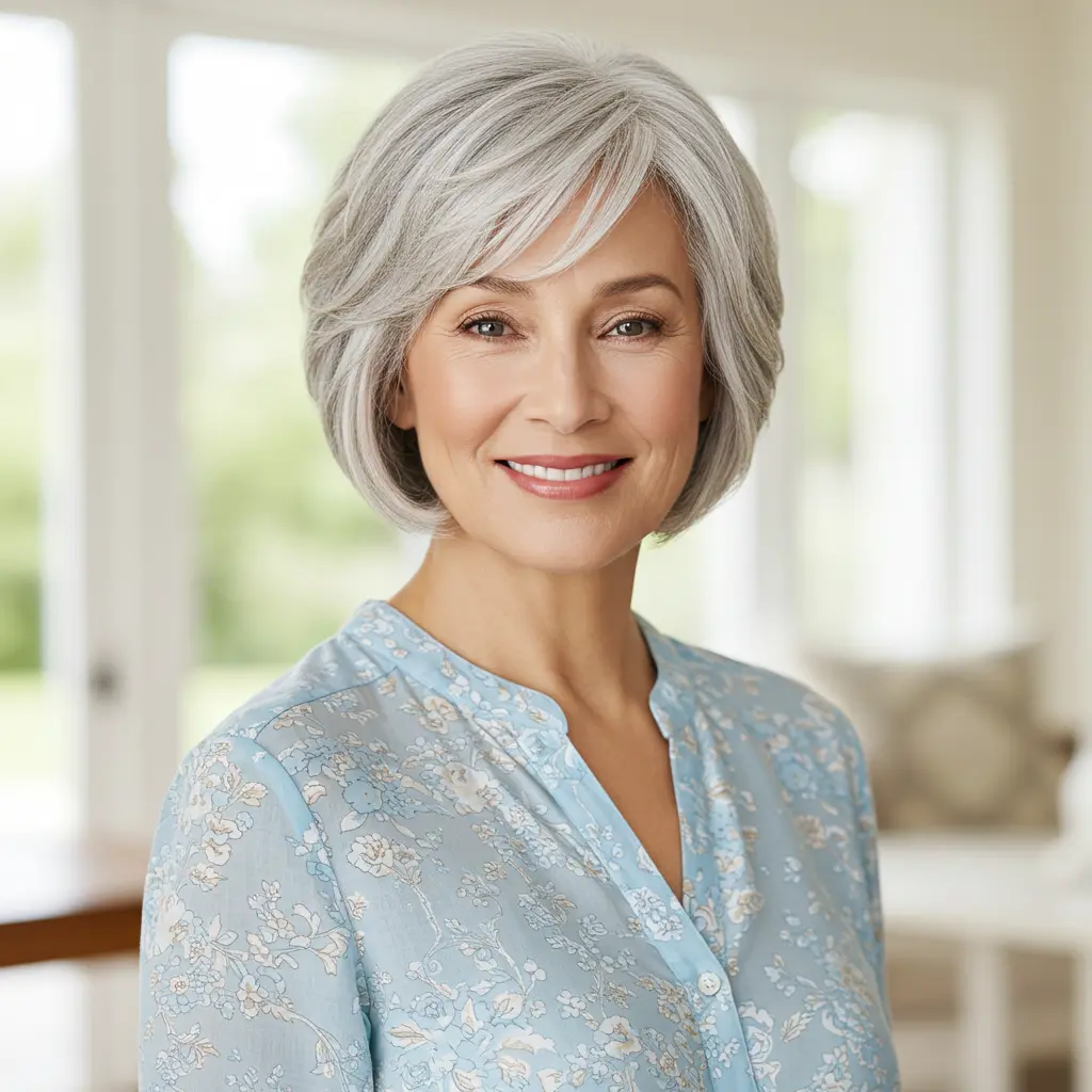 Chin Length Bob With Subtle Angling