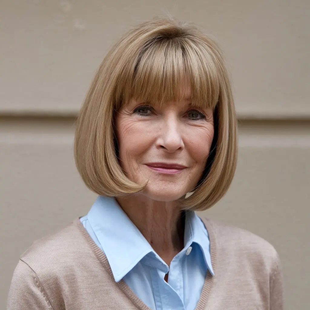 Straight Short Bob with Bangs