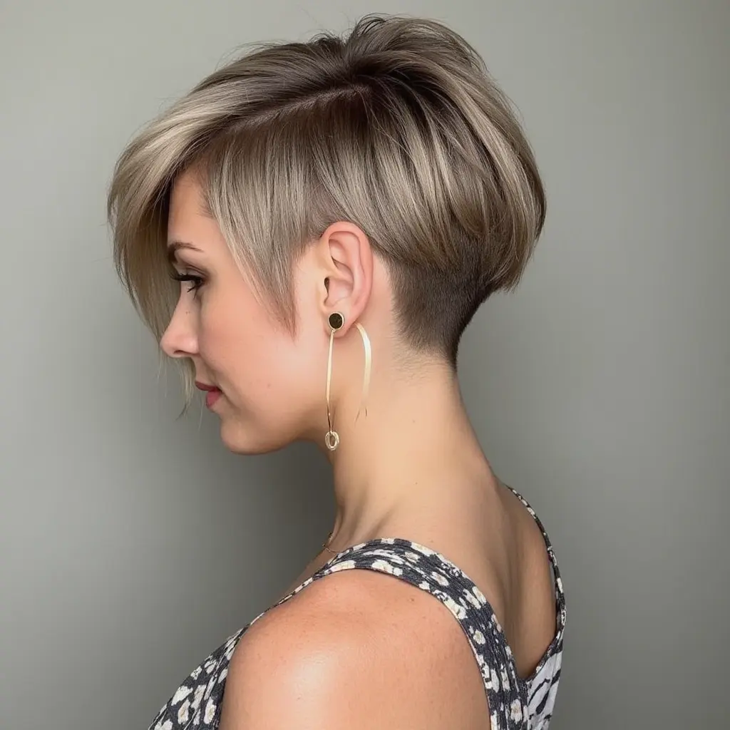 Pixie Cut with Long Bangs