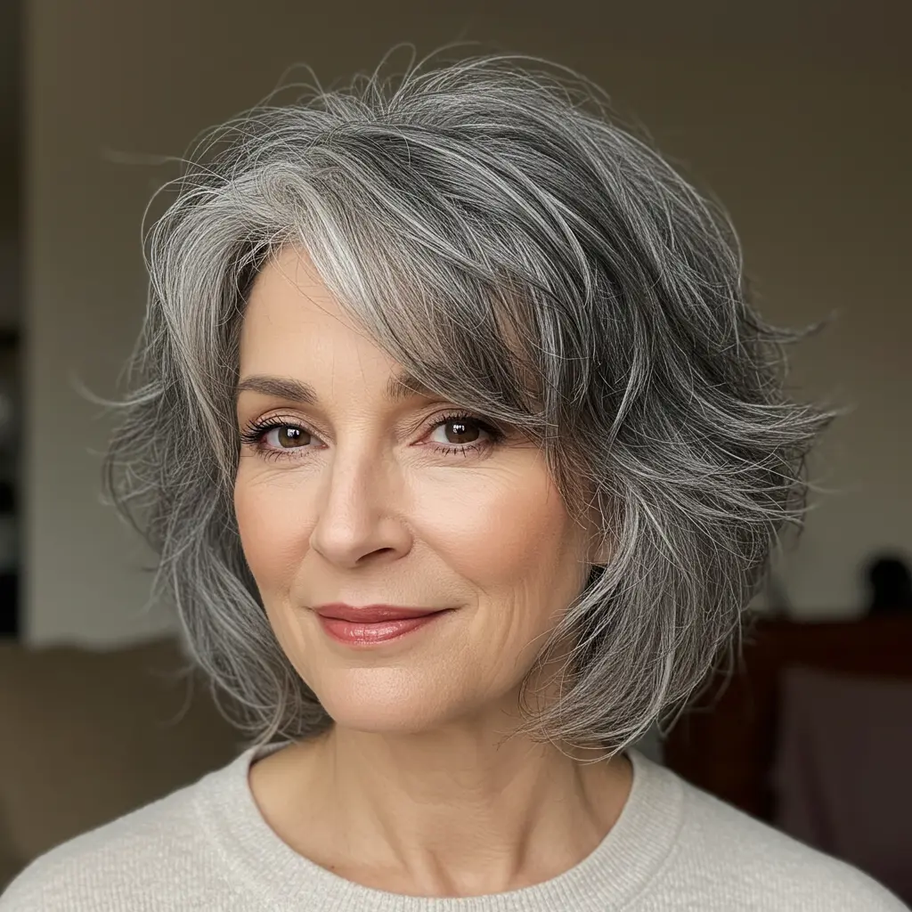 Shaggy Bob with Choppy Layers