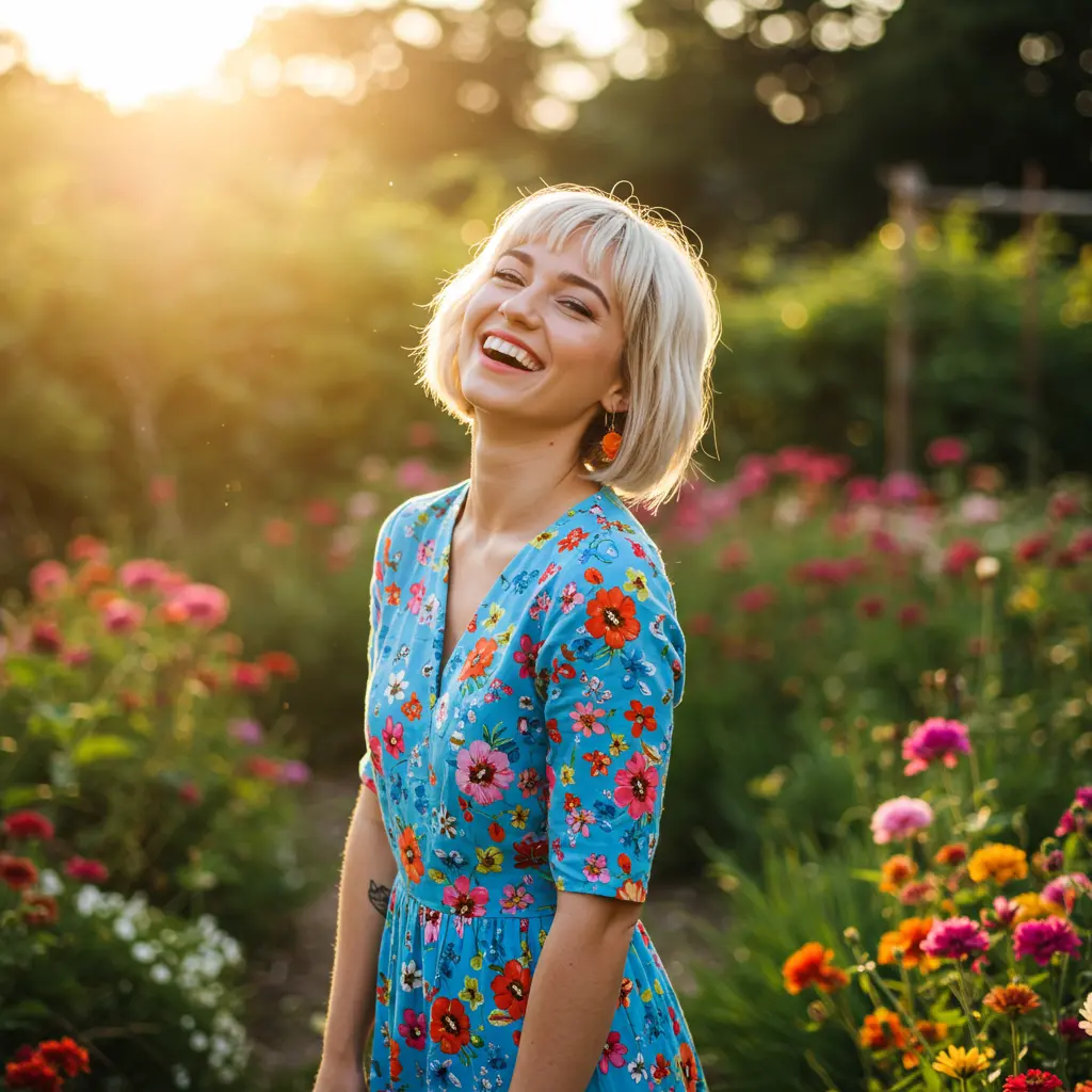 Short Blonde Bob With Bangs