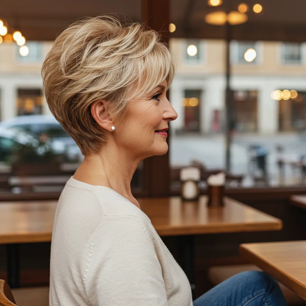 Blonde Pixie with Lots of Texture
