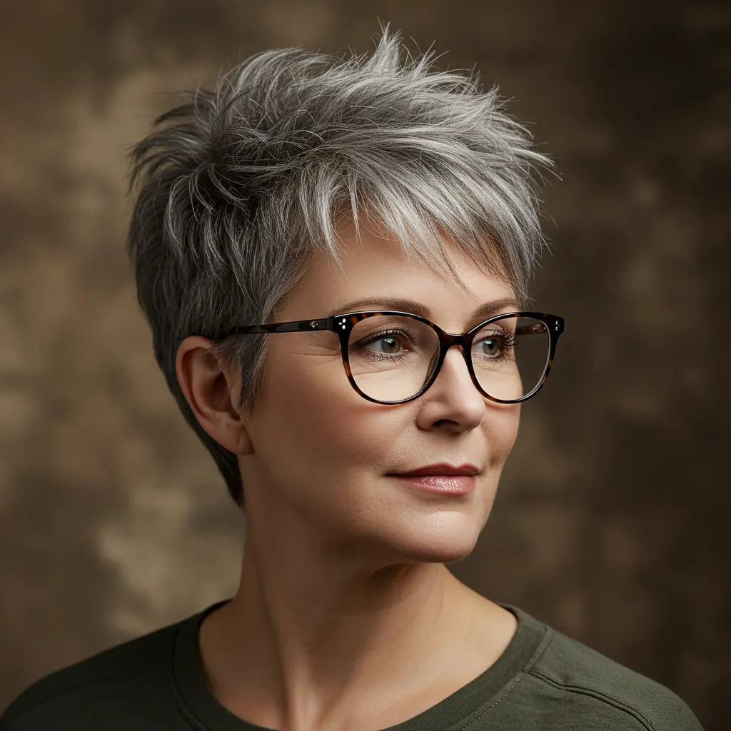 Textured Pixie with Glasses