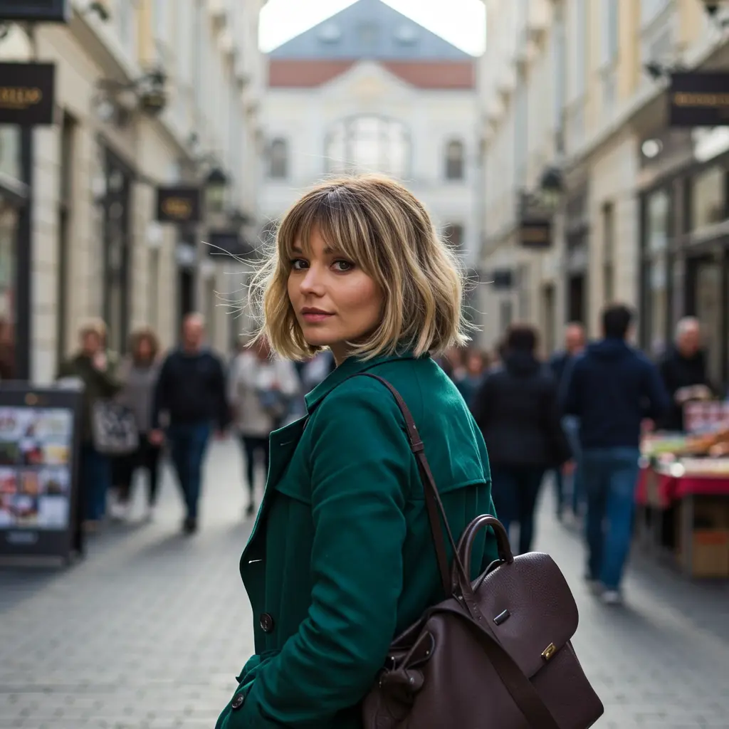 Layered Short Bob With Bangs For Movement