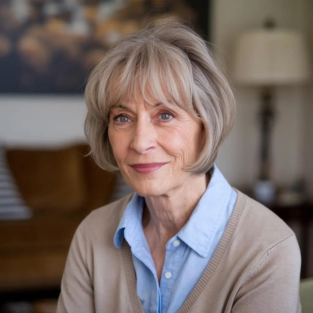 Short Choppy Bob with Bangs