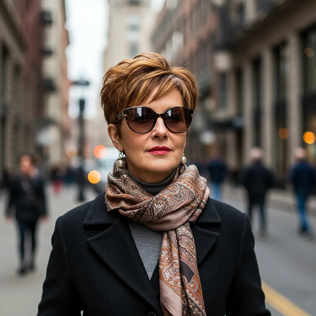 Chic Pixie with Highlights