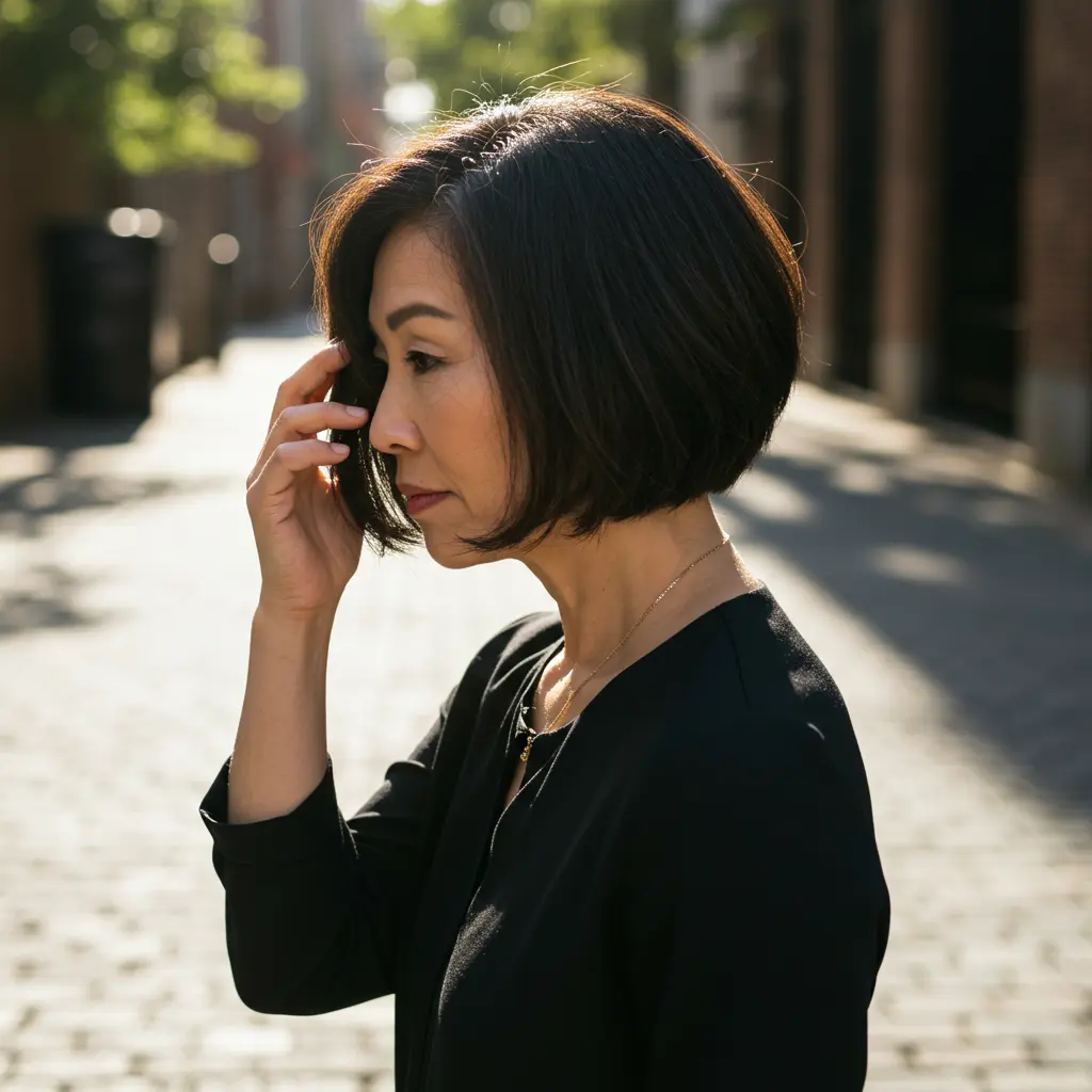 Stacked Bob for Thick Puffy Hair