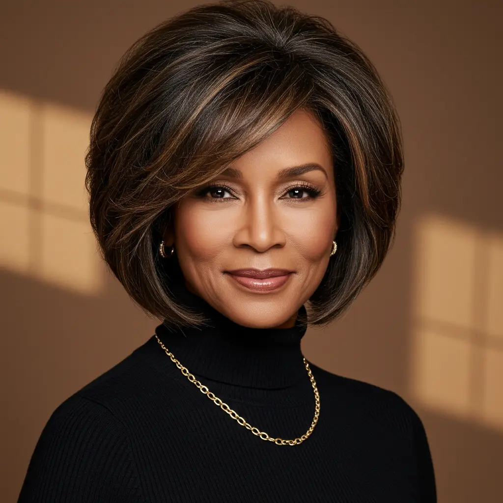 Slanted Bob Haircut With Volume Boost