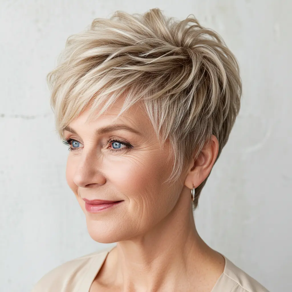 Blonde Bixie with Textured Layers