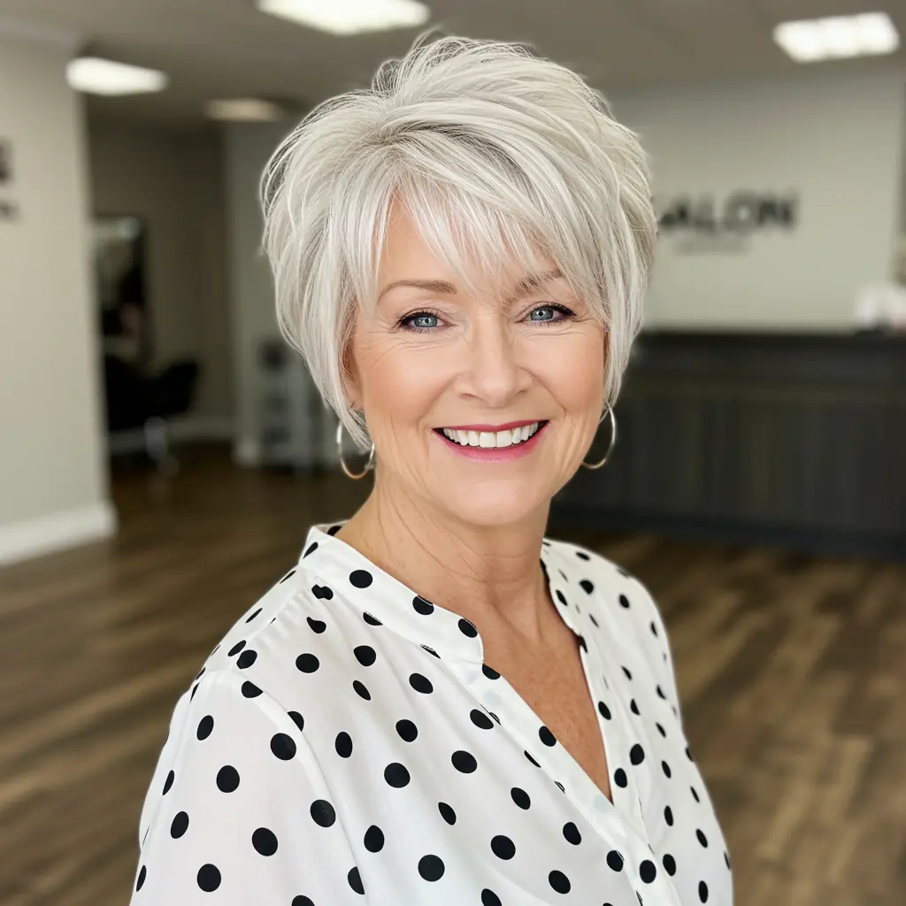 Youthful A-Line Bob with Wispy Bangs