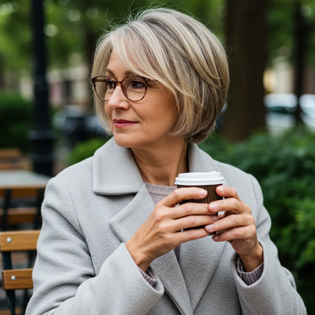 Short Layered Cut with Babylights