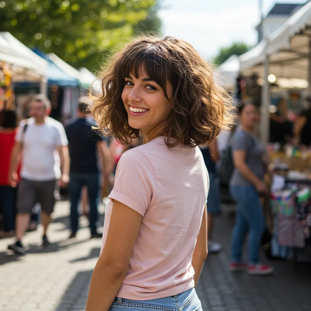 Textured Bob With Fringe Bangs