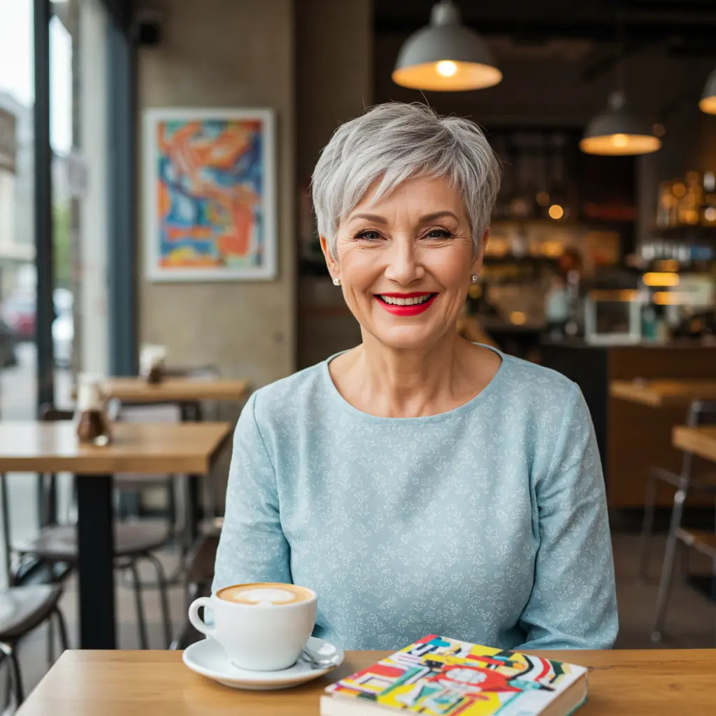 Cute Pixie Cut for Round Faces and Thick Hair