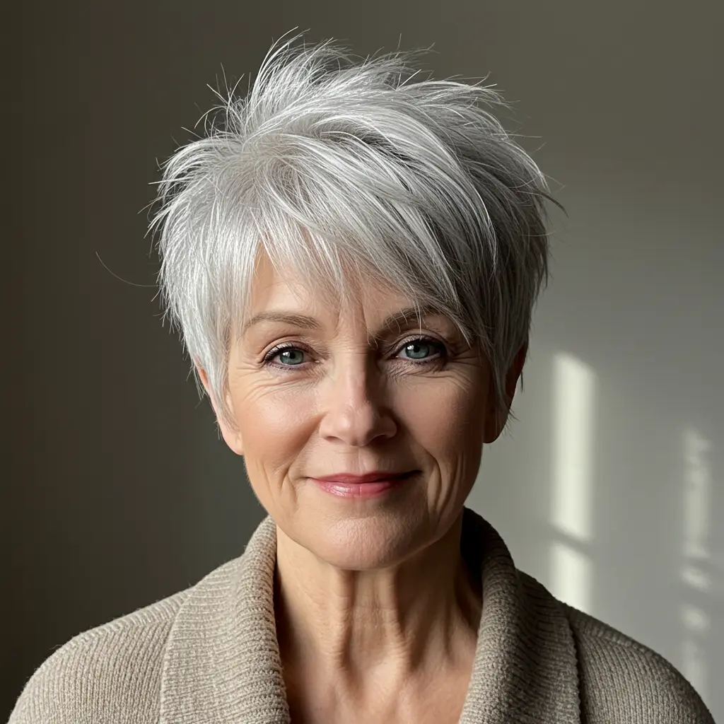 Choppy Pixie Cut with Bangs and Layers