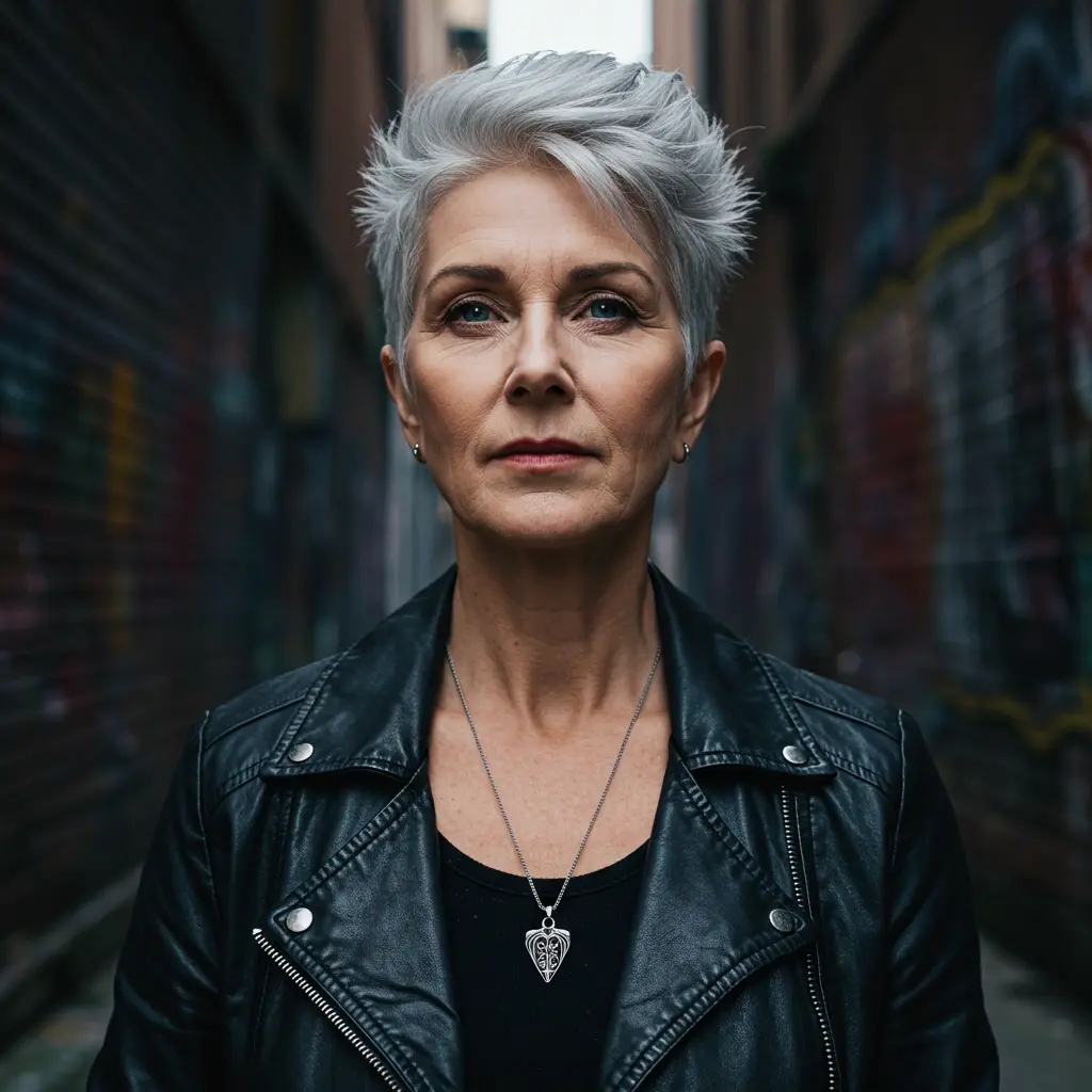 Ultra Short Pixie with Edgy Flair