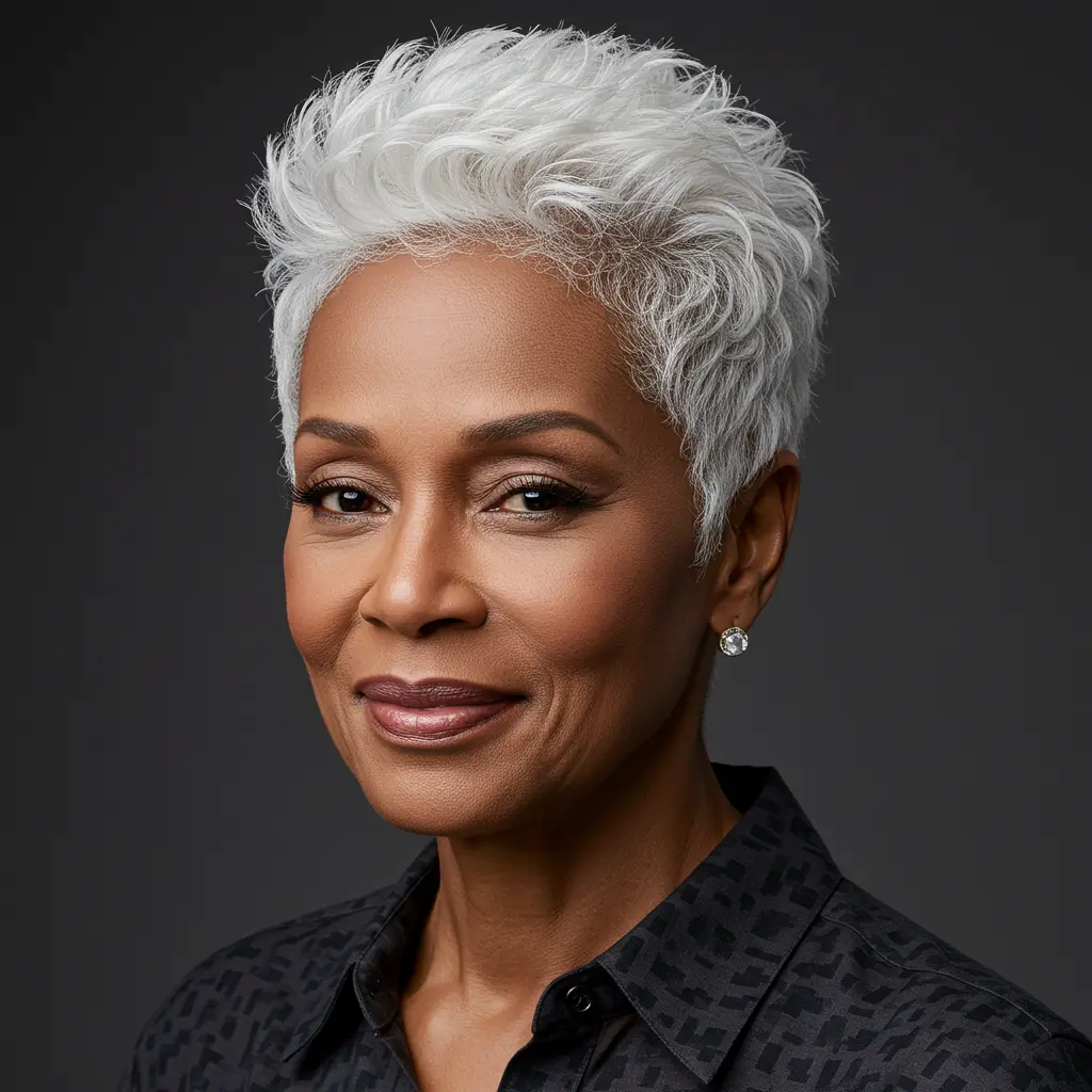 White Wispy Pixie for Black Women