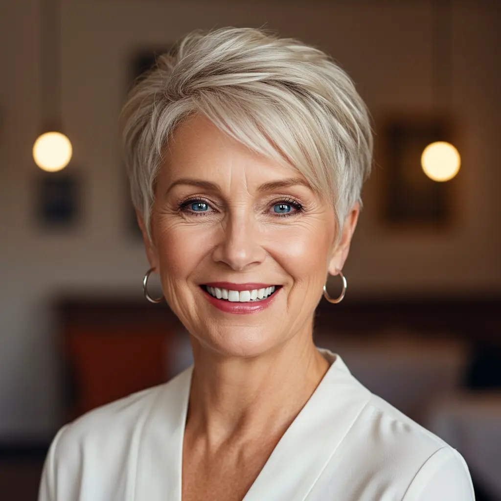 Blonde Younger-Looking Pixie Cut